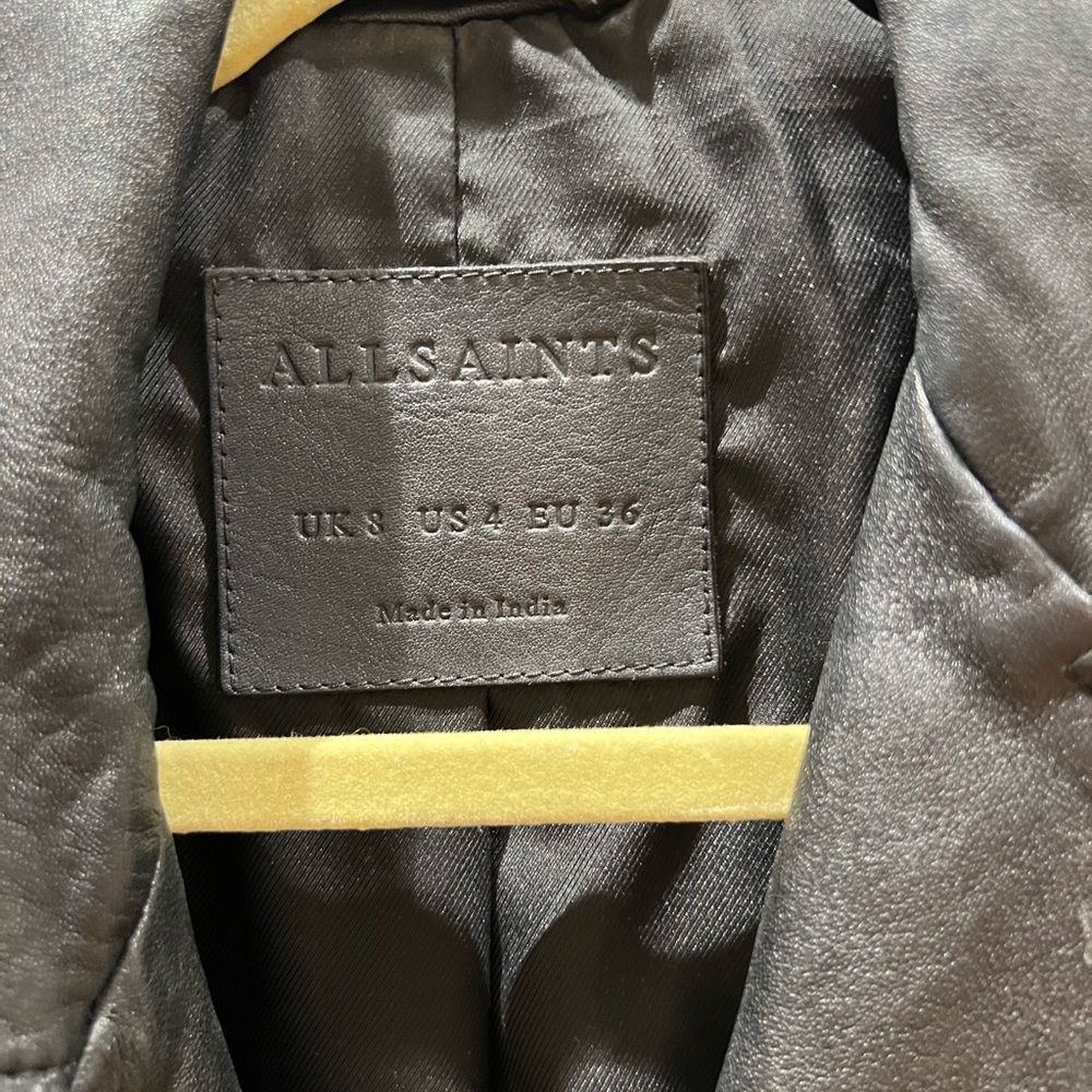 All Saints Leather Biker Jacket - Picture 4 of 6
